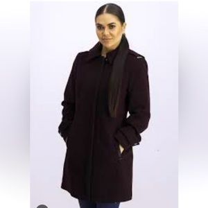 Michael Michael Kors Faux Leather-Trim Hooded Coat 🧥♥️